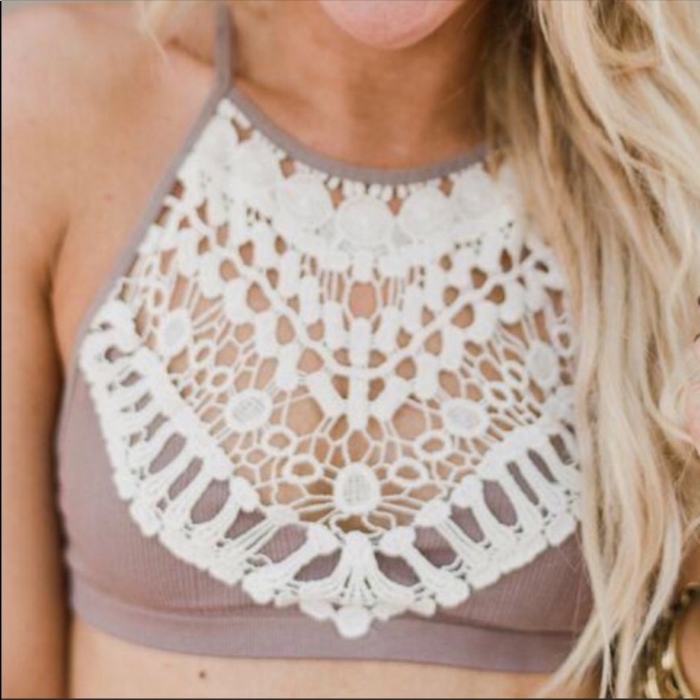 Crochet Lace Bralette - Picture 2 of 8